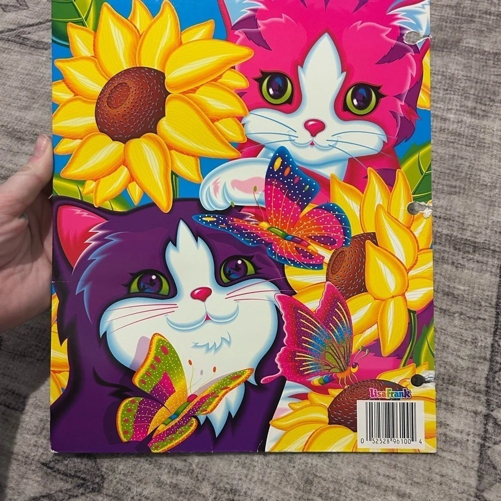 Lisa Frank Sunflowers Kittens Butterflies Cats Folder